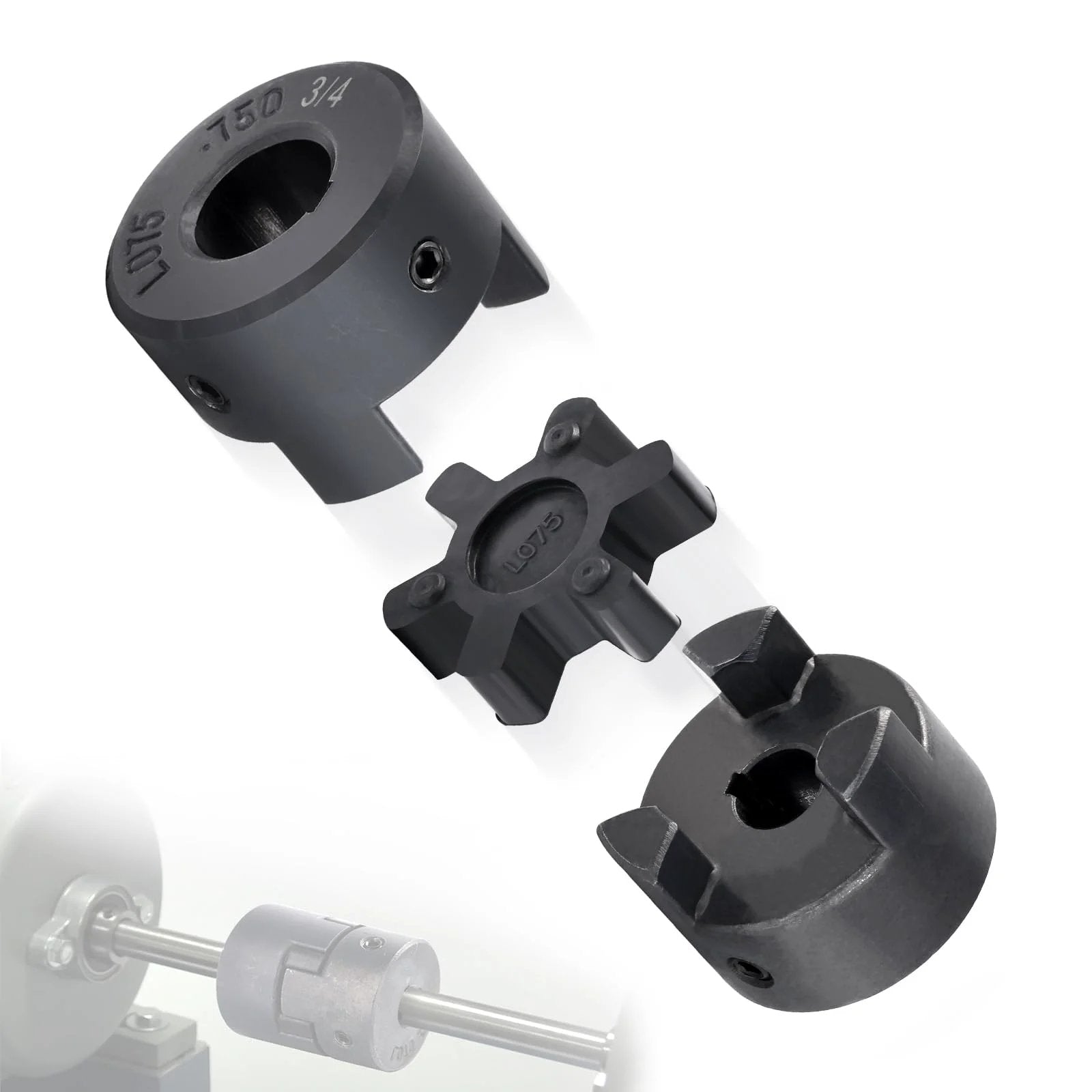 Flexible L Jaw Coupling Half To Three Quarter Inch ✓
