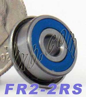 FR2-2RS Flanged Sealed Bearing 1/8x3/8x5/32 inch Bearings - VXB Ball Bearings