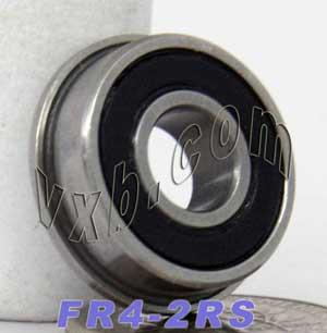 FR4-2RS Flanged Sealed Bearing 1/4x5/8x0.196 inch Bearings - VXB Ball Bearings