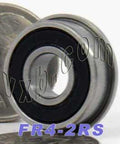 FR4-2RS Flanged Sealed Bearing 1/4x5/8x0.196 inch Bearings - VXB Ball Bearings