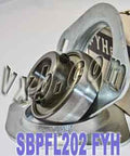 FYH Bearing SBPFL202 15mm Stamped oval 2 bolt Flanged Mounted Bearings - VXB Ball Bearings