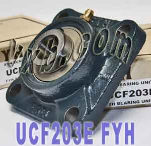 FYH Bearing UCF203 17mm Square Flanged Mounted Bearings - VXB Ball Bearings