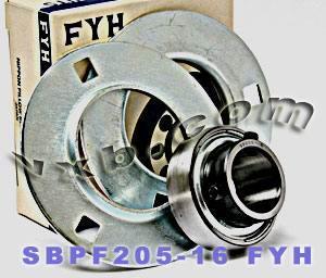 FYH SBPF205-16 1 Stamped round 3 Bolts Flanged Mounted Bearings - VXB Ball Bearings