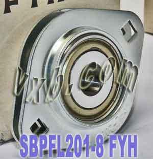 FYH SBPFL201-8 1/2 Stamped oval 2 bolt Flanged Mounted Bearings - VXB Ball Bearings