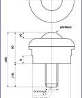 IP-16P1NW IGUCHI 6.5 lbs Load Capacity PEEK Screw Type Ball Transfer Unit Made in Japan - VXB Ball Bearings
