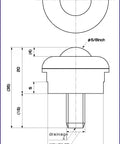 IP-16V1NW 6.5 lbs Load Capacity V1 Vespel SP Screw Type Ball Transfer Unit Made in Japan - VXB Ball Bearings