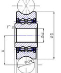 LFR5201KDD 12mm ID x 10mm U Groove Track Roller Bearing Track Bearings LFR5201-10KDD - VXB Ball Bearings