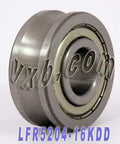 LFR5204-16KDD 20mm ID x 16mm U Groove Track Roller Bearing Track - VXB Ball Bearings