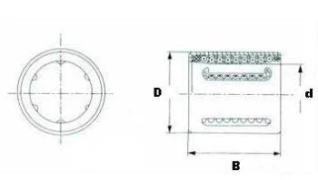 LK1630 16mm Ball Bushing 16x24x30 Linear Motion Bearings - VXB Ball Bearings