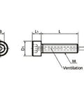 Lot of 10 SVSL-M6-25 NBK Socket Head Cap Vacuum Vented Screws with Ventilation Hole - SUS316L M6 length 25mm Made in Japan - VXB Ball Bearings