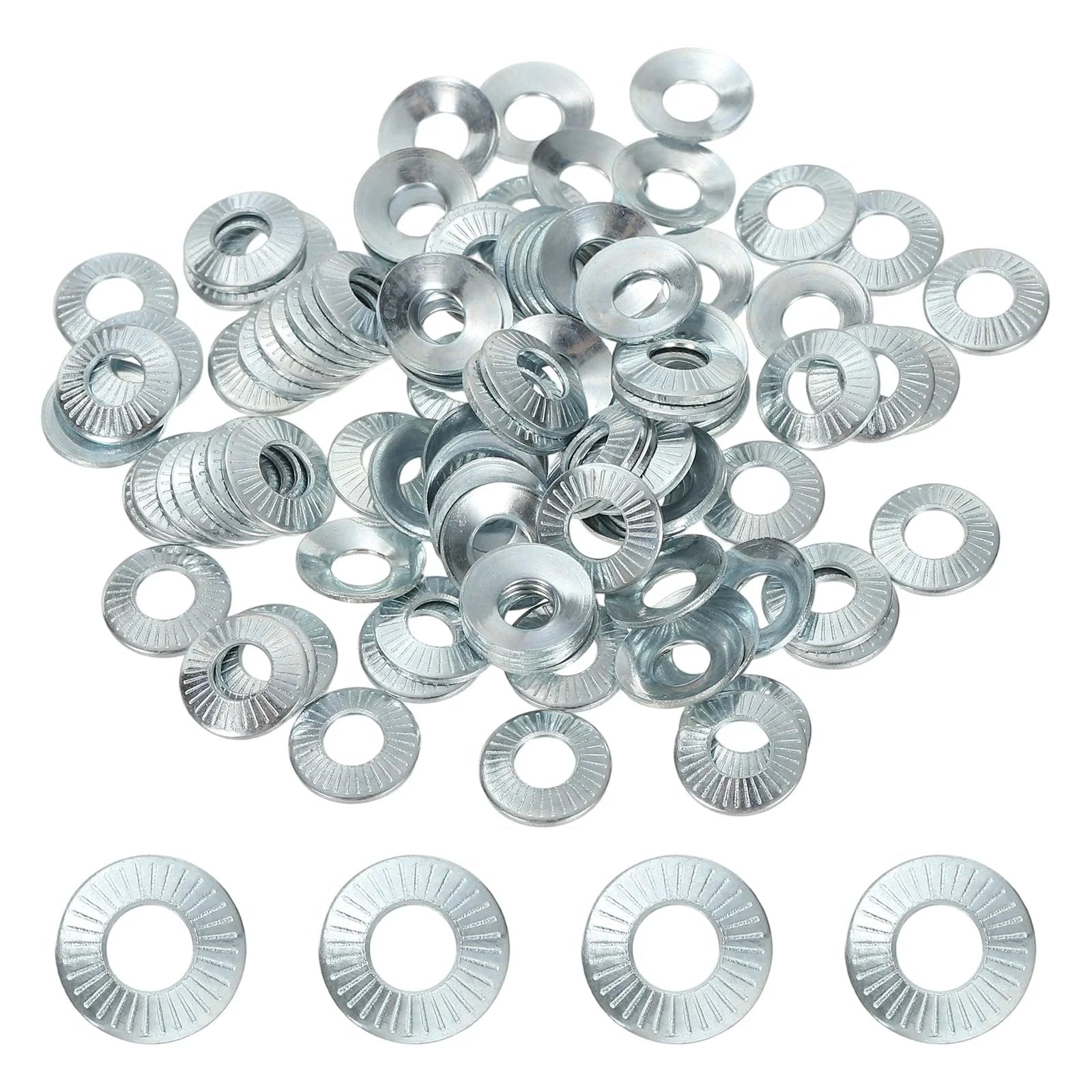 M4 Belleville Washers 65Mn Steel Conical Knurled ✓