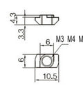 M4 T-Slot Nut for 2020 Aluminum Extrusion Profile - VXB Ball Bearings