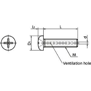 Made in Japan SVPS-M3-10 NBK Phillips Cross Recessed Pan Head Machine Vacuum Vented Screw with Ventilation Hole Pack of 10 - VXB Ball Bearings