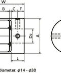 NBK Japan MJC-14-BL 1/4 inch to 1/4 inch Jaw-type Flexible Coupling - VXB Ball Bearings