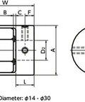 NBK Japan MJC-14-GR 1/8 inch to 1/8 inch Jaw-type Flexible Coupling - VXB Ball Bearings