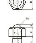 NBK Made in Japan BRUHN-5-N Hex Head Screw Type Ball Transfer Unit for Upward, Downward and Sideward Facing Applications - VXB Ball Bearings
