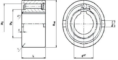 NF15 15mm Roller Type Freewheel One Way Clutch 15x47x30 - VXB Ball Bearings