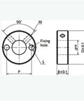 NSC-25-15-SP2 NBK Steel Set Collar with Installation Hole - Set Screw Type - NBK - One Collar Made in Japan - VXB Ball Bearings