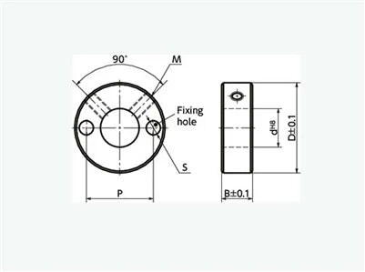 NSC-25-15-SP2 NBK Steel Set Collar with Installation Hole - Set Screw Type - NBK - One Collar Made in Japan - VXB Ball Bearings