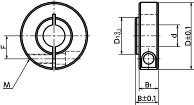 NSCS-8-8-SB1 NBK Stainless Steel Set Collar For Securing Bearing - Clamping Type. Made in Japan - VXB Ball Bearings