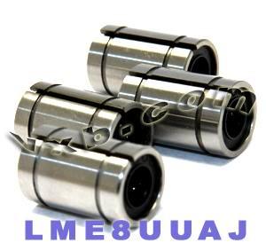 Pack of 4 LME8UUAJ Adjustable Bushing 8x16x25 Linear Motion Bearings - VXB Ball Bearings