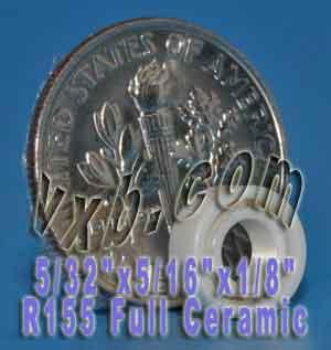 R155 Full Ceramic Bearing 5/32x5/16x1/8 inch Miniature Bearings - VXB Ball Bearings