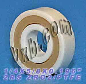 R4-2RS Full Ceramic Sealed Bearing 1/4x5/8x.196 inch ZrO2 Bearings - VXB Ball Bearings