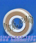 R4-2RS Full Ceramic Sealed Bearing 1/4x5/8x.196 inch ZrO2 Bearings - VXB Ball Bearings