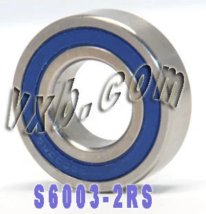 S6003-2RS Stainless Steel Bearing Sealed 17x35x10 - VXB Ball Bearings