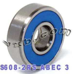 S608-2RS Skate Bearing 8x22x7 Stainless Steel Sealed Bearings - VXB Ball Bearings