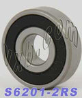 S6201-2RS Stainless Steel Bearing 12x32x10 Sealed - VXB Ball Bearings