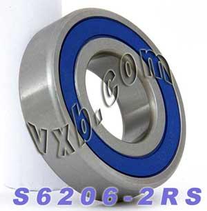 S6206-2RS Stainless Steel Bearing Sealed 30x62x16 - VXB Ball Bearings