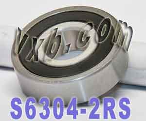 S6304-2RS Stainless Steel Sealed Bearing 20x52x15 - VXB Ball Bearings