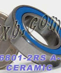 S6801-2RS Ceramic Bearing ABEC 5 Stainless Steel Sealed 12x21x5 Bearings - VXB Ball Bearings