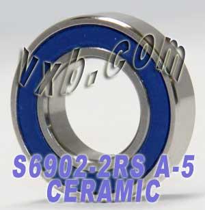 S6902-2RS Ceramic Bearing ZrO2 Sealed ABEC-5 15x28x7 Bearings - VXB Ball Bearings