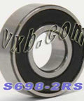 S698-2RS Bearing Stainless Steel Sealed 8x19x6 Miniature - VXB Ball Bearings