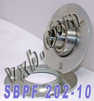 SBPF202-10 5/8 Pressed Steel Bearing 3-Bolt Flanged Mounted Bearings - VXB Ball Bearings