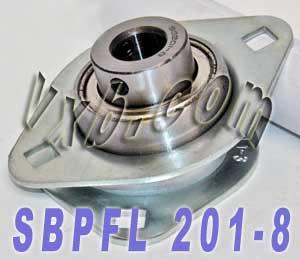 SBPFL201-8 Pressed Steel Housing Unit 2-Bolt Flanges Bearing - VXB Ball Bearings