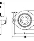 SBPFL207-20 Pressed Steel Bearing 2-Bolt 1 1/4 inch Flanged Mounted - VXB Ball Bearings
