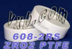 Set of 8 608-2RS Full Ceramic Sealed Skate Bearing 8x22x7 Miniature Bearings - VXB Ball Bearings