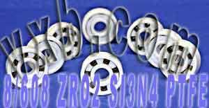 Set of 8 Full Ceramic High Speed Skateboard Bearing ZrO2/Si3N4 - VXB Ball Bearings