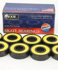 Set of 8 Sealed Skateboard Bearing - VXB Ball Bearings