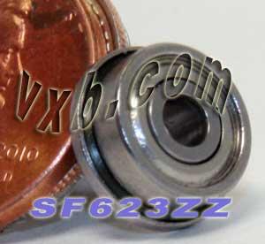 SF623ZZ Flanged Ball Bearings Stainless Steel Shielded 3x10x4mm - VXB Ball Bearings