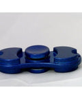 Small Blue Aluminum Dual Fidget Hand Spinner Toy 42Q - VXB Ball Bearings