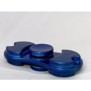 Small Blue Aluminum Dual Fidget Hand Spinner Toy 42Q - VXB Ball Bearings