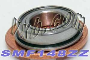 SMF148ZZ Flanged Bearing Shielded Stainless Steel 8x14x4 Bearings - VXB Ball Bearings