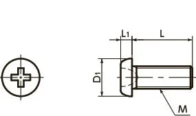 SNZ-M2-5-TBZ-NBK 5mm Length Pan Head Machine Screws for Precision Instruments - VXB Ball Bearings