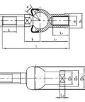 SQZ14-1 Straight Shape Ball Joint Rod End Bearing - VXB Ball Bearings