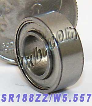 SR188ZZ/IW5.557 Shielded Bearing 1/4x1/2x inch 5.557mm Bearings - VXB Ball Bearings