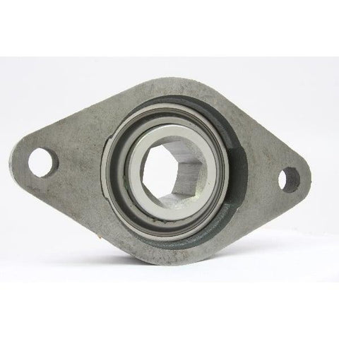 SSUCFT205-25mm Stainless Steel Flange Unit 2 Bolt 25mm Bore Mounted Bearings - VXB Ball Bearings